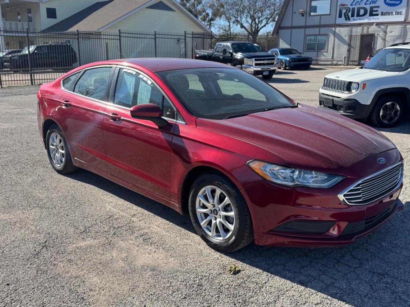 2017 RED FORD FUSION S (3FA6P0G70HR) with an 2.5L engine, Automatic transmission, located at 1507 S Hwy 67, Cedar Hill, TX, 75104, (972) 293-1833, 32.556370, -96.973297 - Photo#1
