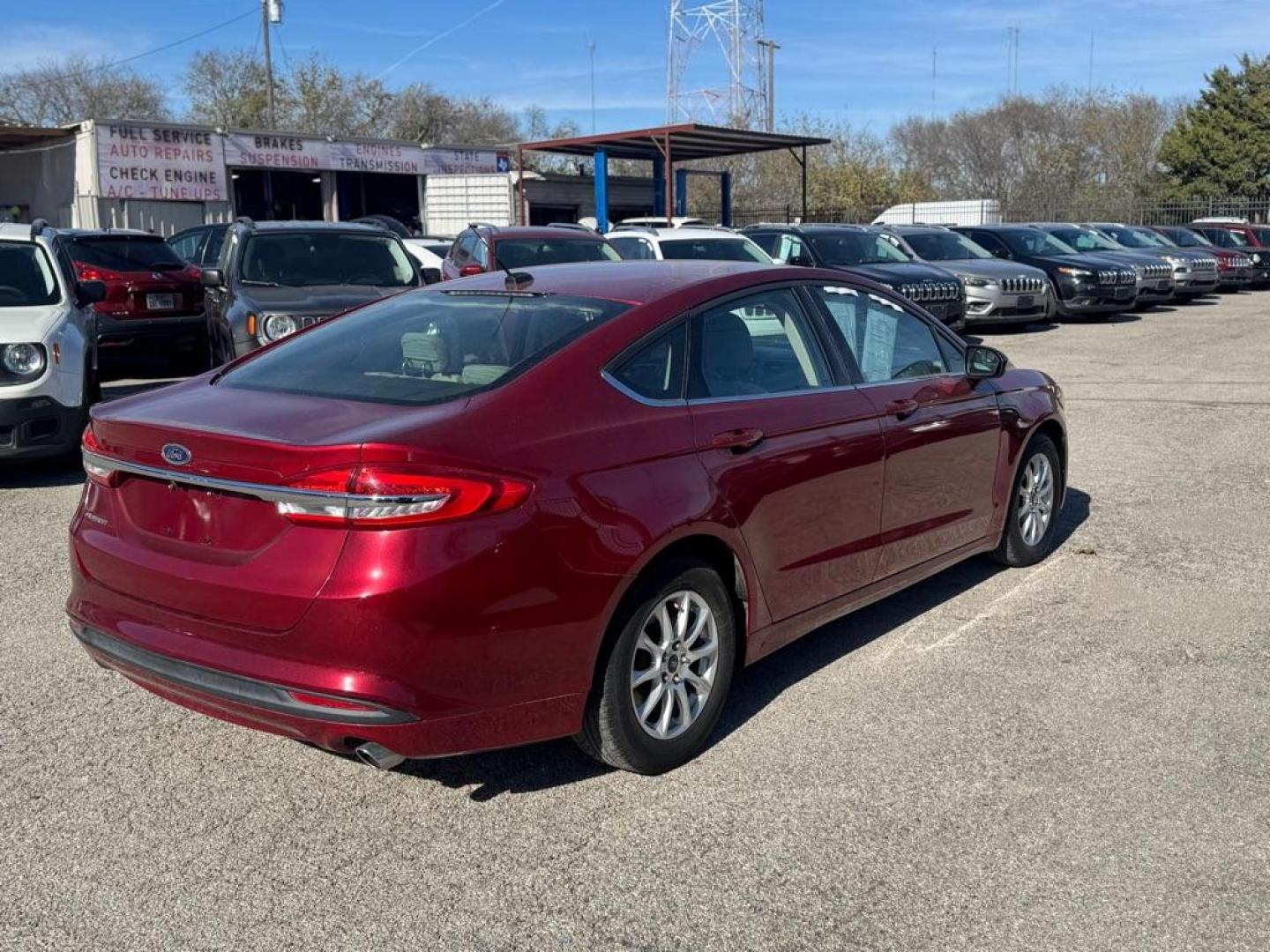 2017 RED FORD FUSION S (3FA6P0G70HR) with an 2.5L engine, Automatic transmission, located at 1507 S Hwy 67, Cedar Hill, TX, 75104, (972) 293-1833, 32.556370, -96.973297 - Photo#2