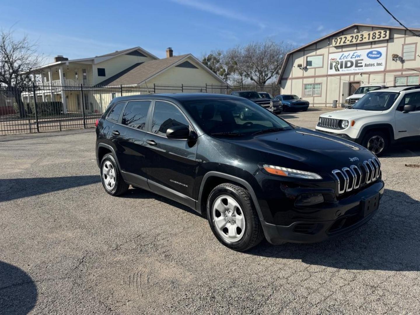 2014 BLACK JEEP CHEROKEE SPORT (1C4PJLAB7EW) with an 2.4L engine, Automatic transmission, located at 1507 S Hwy 67, Cedar Hill, TX, 75104, (972) 293-1833, 32.556370, -96.973297 - Photo#1