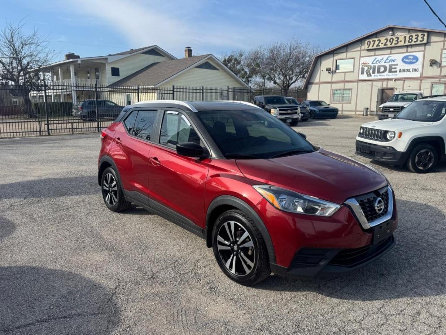 2020 MAROON NISSAN KICKS SV (3N1CP5CV3LL) with an 1.6L engine, Continuously Variable transmission, located at 1507 S Hwy 67, Cedar Hill, TX, 75104, (972) 293-1833, 32.556370, -96.973297 - Photo#1