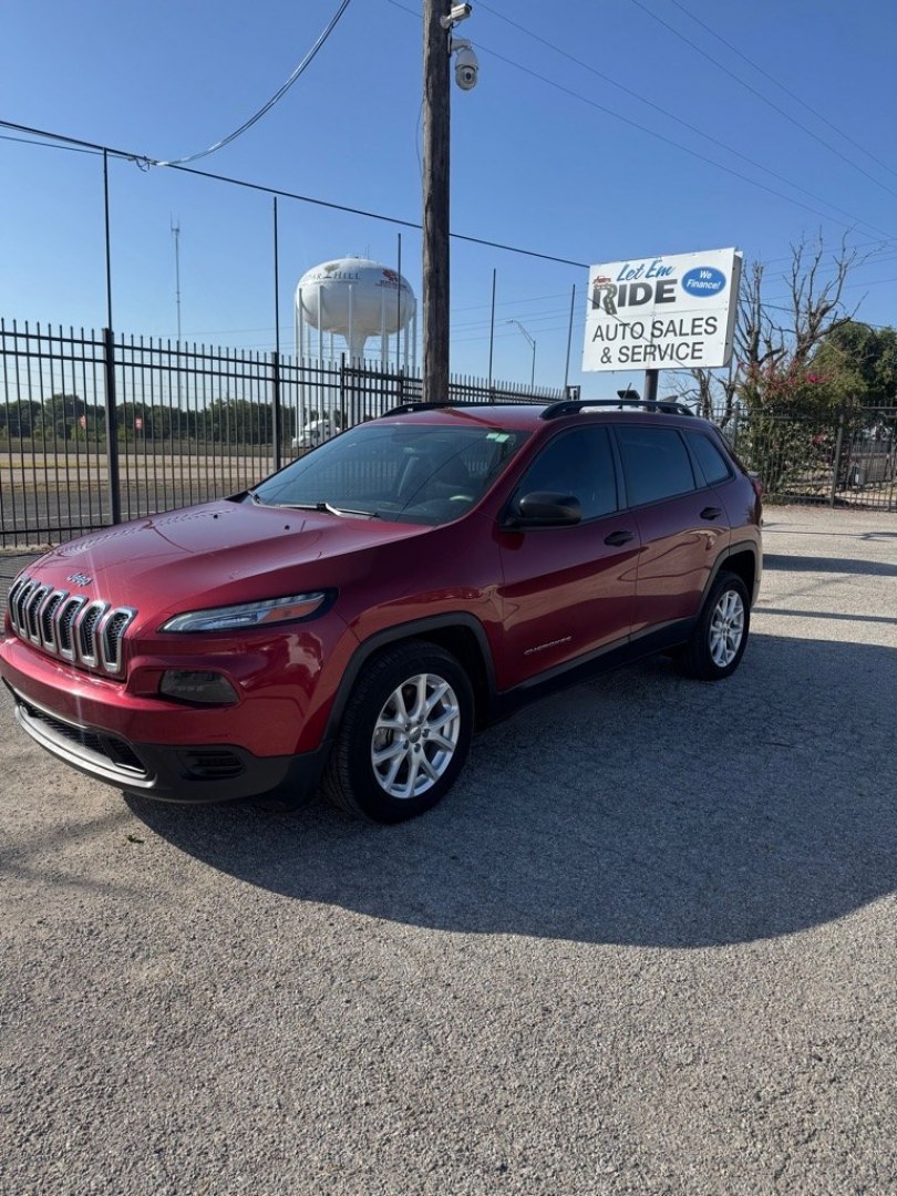 2016 RED JEEP CHEROKEE SPORT (1C4PJLAB0GW) with an 2.4L engine, Automatic transmission, located at 1507 S Hwy 67, Cedar Hill, TX, 75104, (972) 293-1833, 32.556370, -96.973297- Photo#0